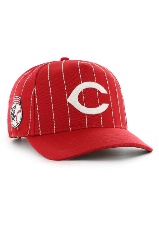 47 Cincinnati Reds Red Rawlings Pin Stripe Hitch Adjustable Hat