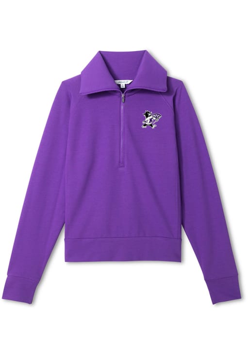 Johnnie O Womens PURPLE K-State Wildcats Eliza Long Sleeve Qtr Zip