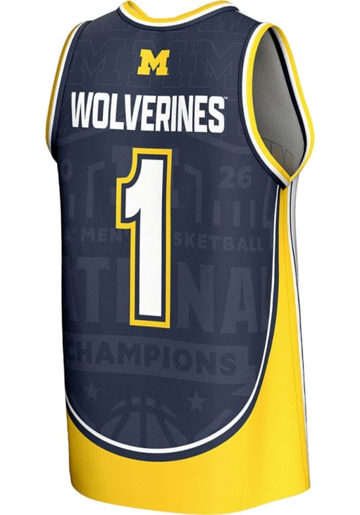 NCAA ミシガン大学 ウルバリンズ ユニフォーム【2XL】 ProSphere Michigan Wolverines White MBB National Champs 2026