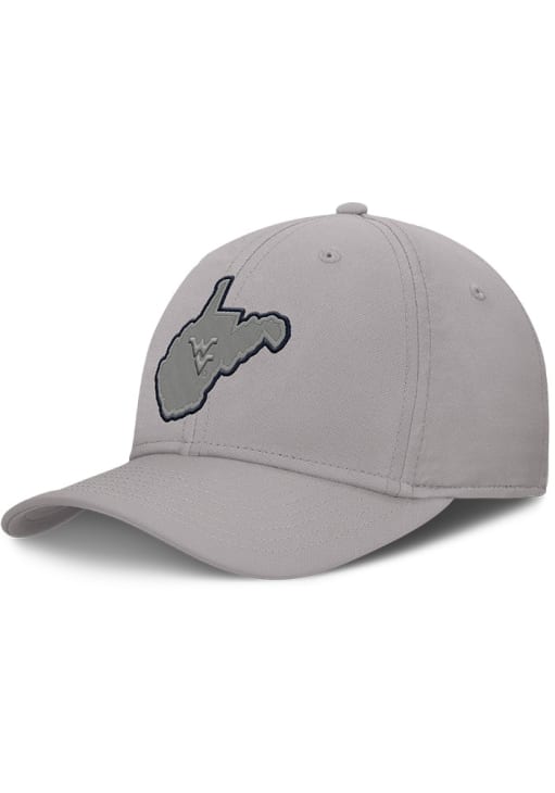 West Virginia Mountaineers Mens Rise Structured GREY Nike Flex Hat