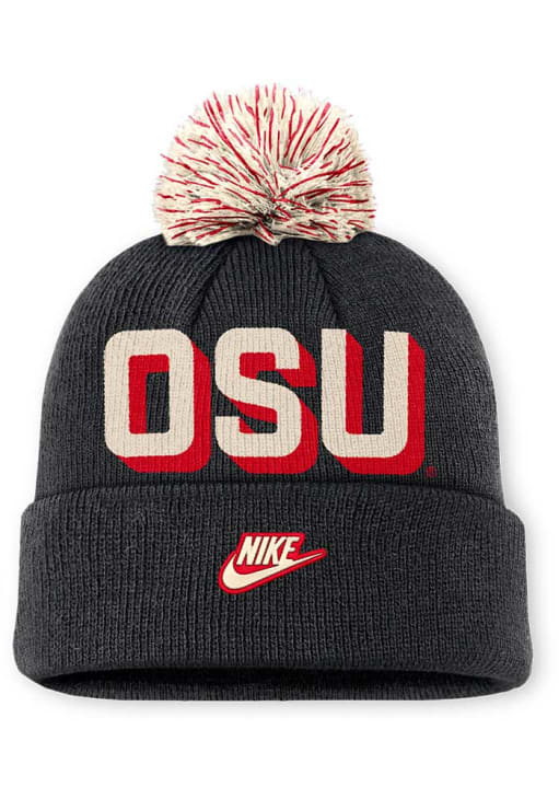 Ohio State Buckeyes Nike BLACK NIKE PEAK LEGACY CUFFED BEANIE CAP