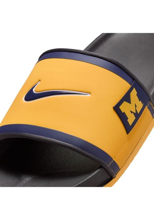 Nike Michigan Men’s University Offcourt Slide Sandals in Maize/Blue mens-nike-michigan-wolverines-  main image 3
