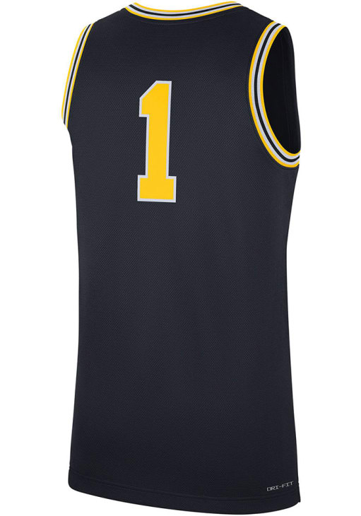 Nike Michigan バスケユニフォーム#5 Nike Mens BLUE Michigan Wolverines Dri-FIT Replica Alternate