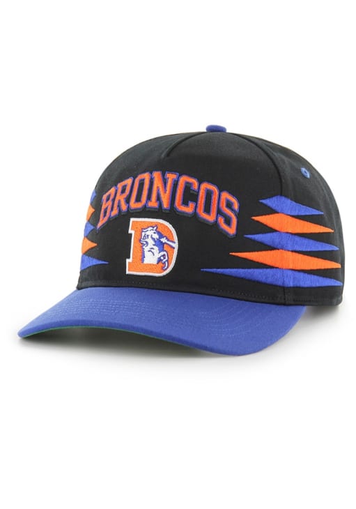 47 Denver Broncos BLACK Diamond Cut Hitch Adjustable Hat - 128617243