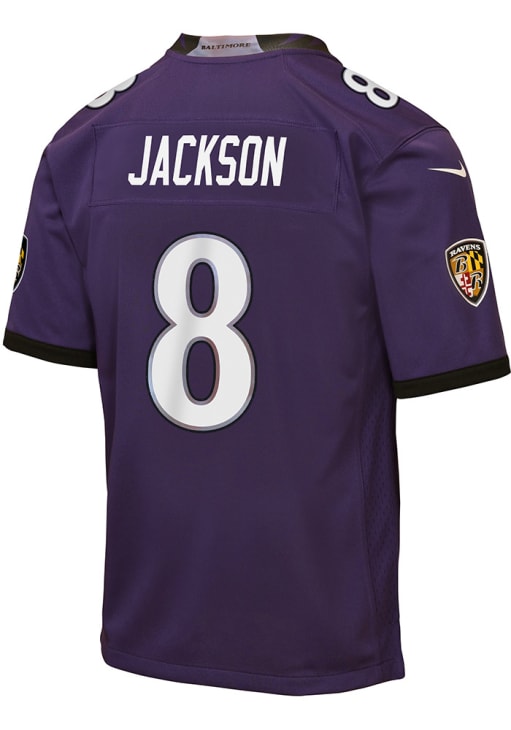 Baltimore Ravens Lamar Jackson Youth Home Replica DKPURPLE Nike