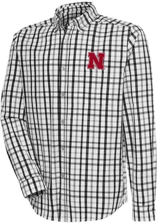 nebraska dress shirt Nebraska Tailgater Pearl Snap Button Down Long Sleeve Shirt Black / xl