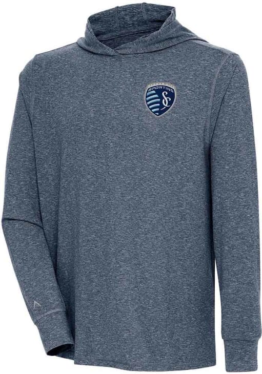 Antigua Sporting Kansas City Mens NAVY Saga Hoodie - 133047956
