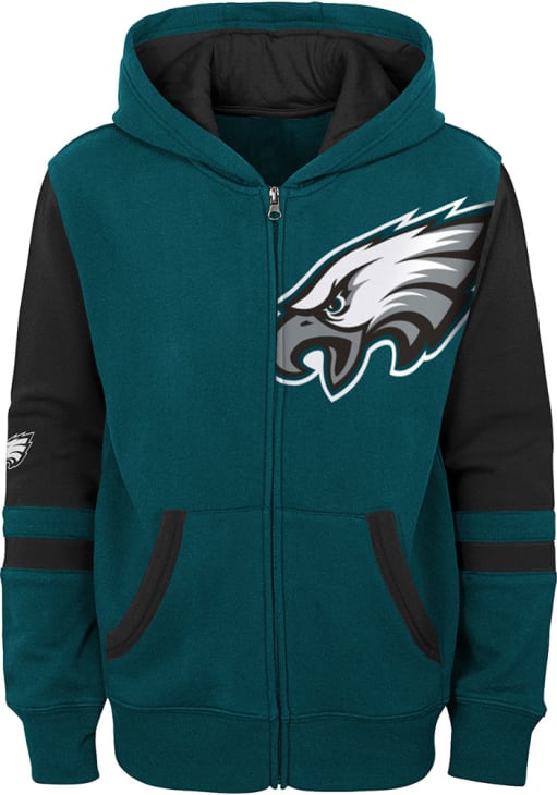 Philadelphia Eagles Boys Stadium Full Zip Hoodie - Ã‚Â EAGLESGREEN