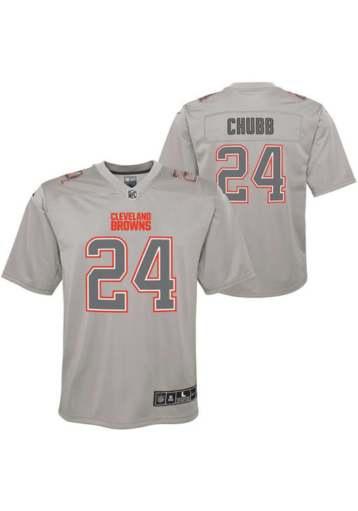 Cleveland Browns Nick Chubb Youth Atmosphere GREY Nike Football