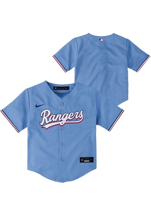 Texas Rangers Nike Baby LIGHT BLUE Alternate 3 Baseball Jersey