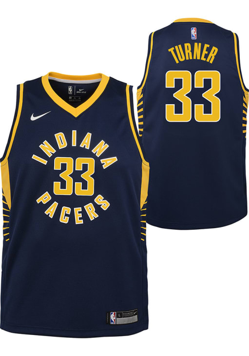 Indiana Pacers Myles Turner Youth NAVY Nike Icon Swingman Player