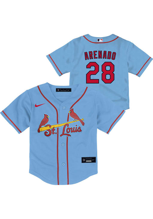 Nolan Arenado St Louis Cardinals Toddler Light Blue Alt 3 Replica Jersey, Light Blue, 100% POLYESTER, Size 4T Nolan Arenado St Louis Cardinals Toddler Light Blue Alt 3 Replica Jersey, Light Blue, 100% POLYESTER, Size 4T