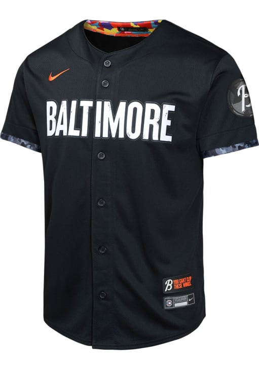 Baltimore Orioles Youth BLACK City Connect Limited Blank Baseball