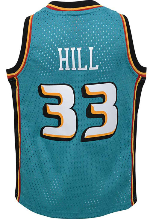 Detroit Pistons Grant Hill Youth TEAL Swingman Road Basketball