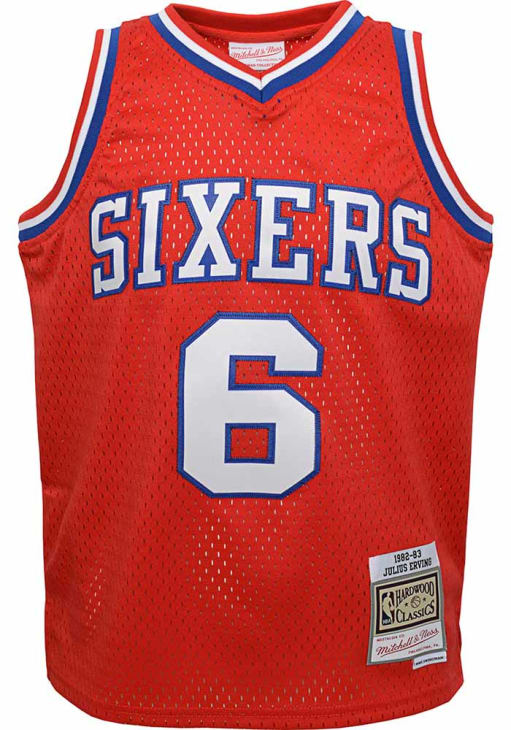 Philadelphia 76ers Julius Erving Youth Red Swingman Road