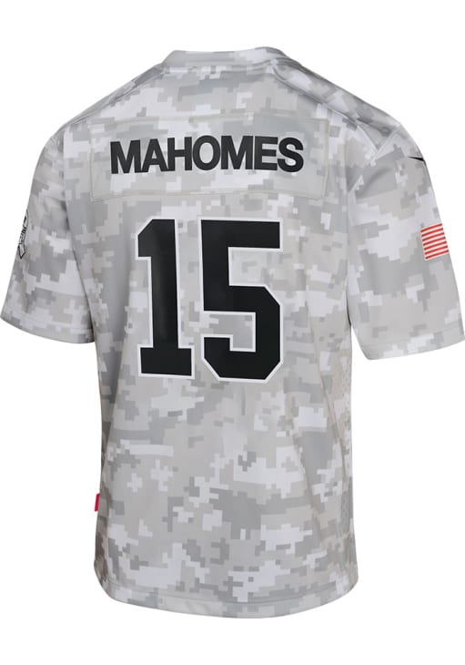 Kansas City Chiefs Patrick Mahomes Youth Salute To Service GREY