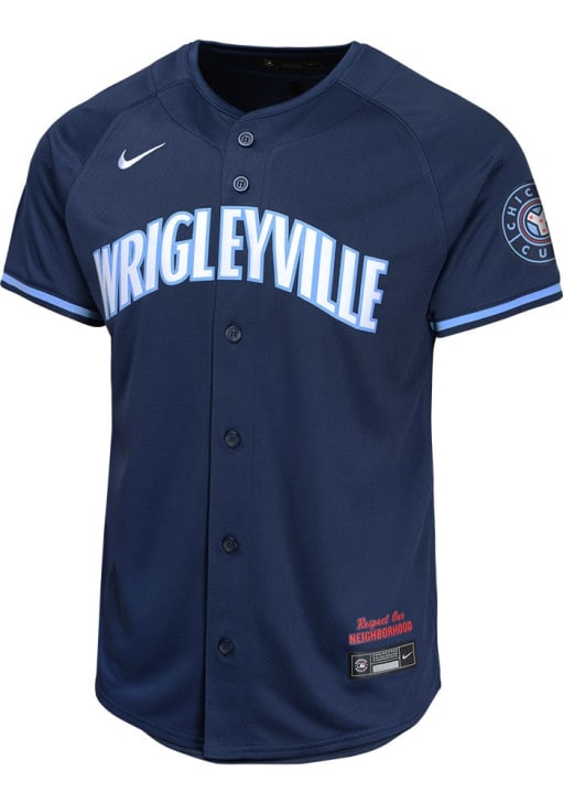 Chicago Cubs Youth NAVY City Connect Limited Blank Baseball Jersey