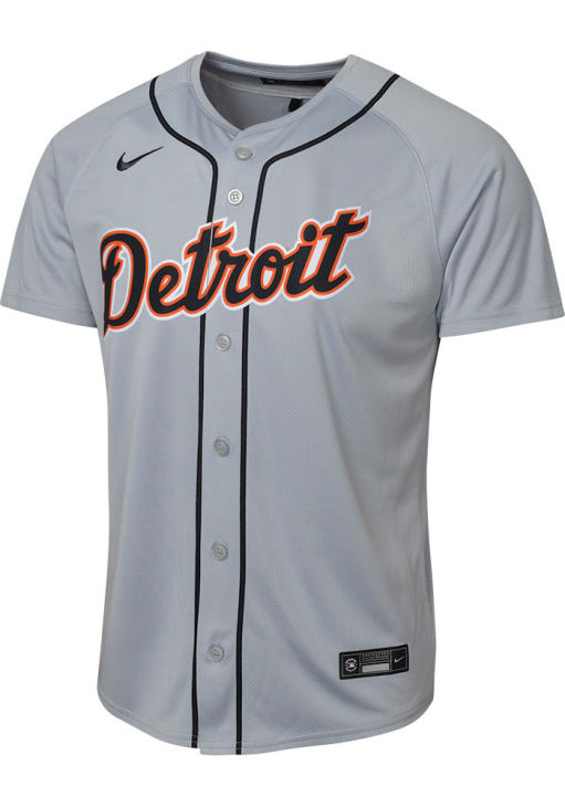 Detroit Tigers Youth HEATHERGREY Road Limited Blank Baseball