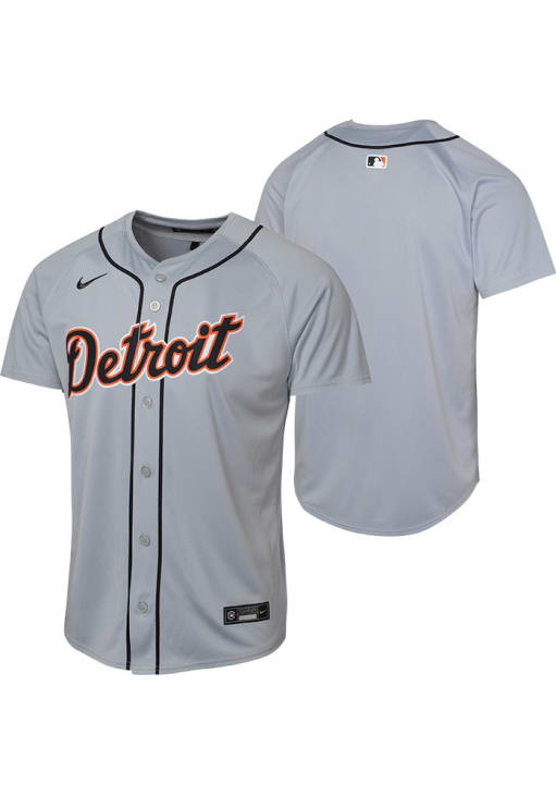 Detroit Tigers Youth HEATHERGREY Road Limited Blank Baseball