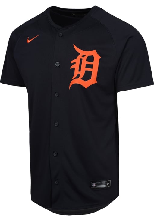 Detroit Tigers Javier Baez Youth NAVY Alt Limited Baseball Jersey