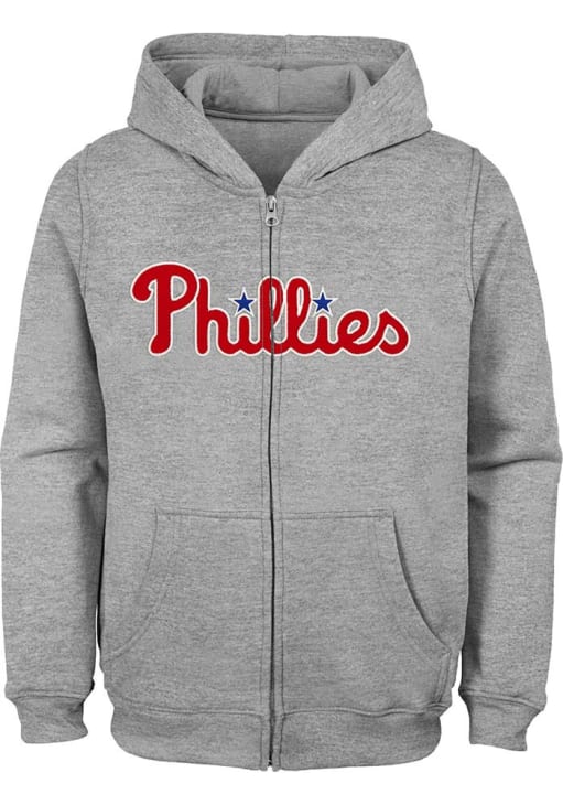 Philadelphia Phillies Boys Wordmark Full Zip Hoodie - Ã‚Â