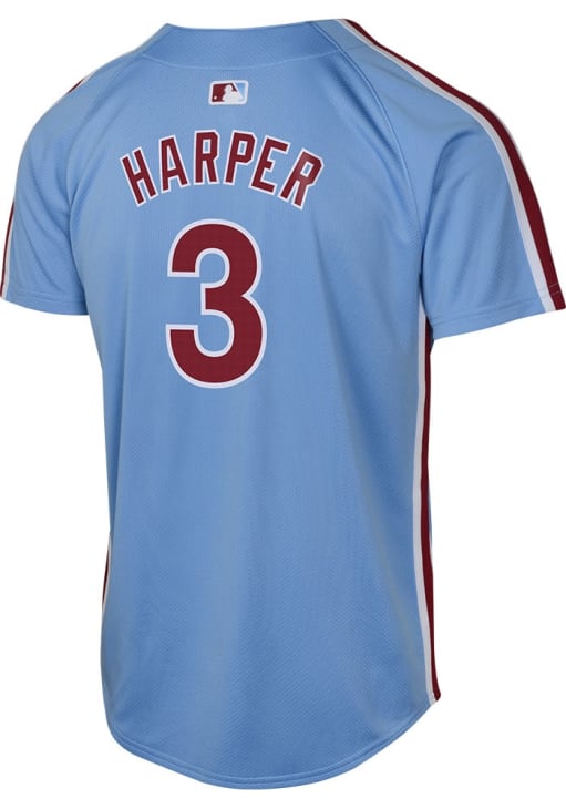 Philadelphia Phillies Bryce Harper Youth LIGHT BLUE Alt Limited