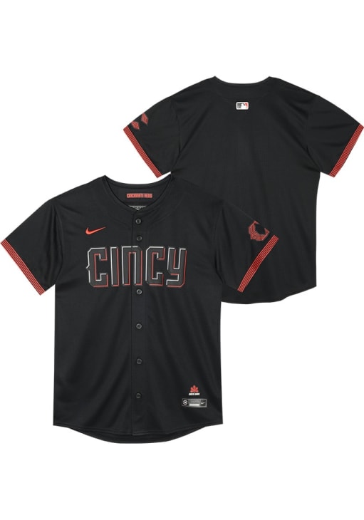 Cincinnati Reds 練習用ユニフォーム 黒 Nike Cincinnati Reds Boys BLACK City Connect Limited Blank - 133418476