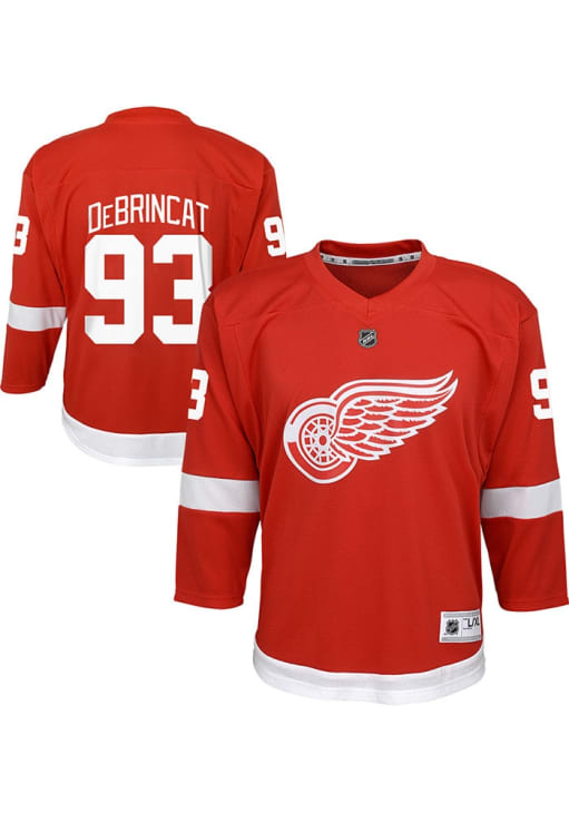 Detroit Red Wings Alex DeBrincat Youth Red Home Replica Hockey