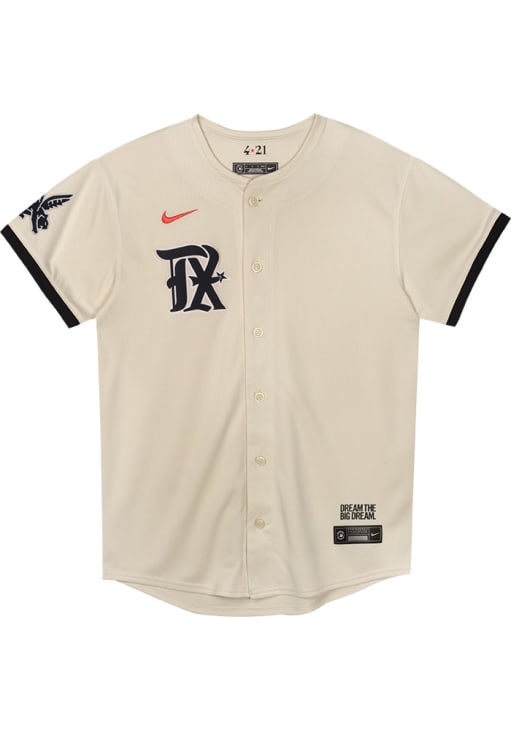 Nike Texas Rangers Boys TAN City Connect Limited Blank - 133421170