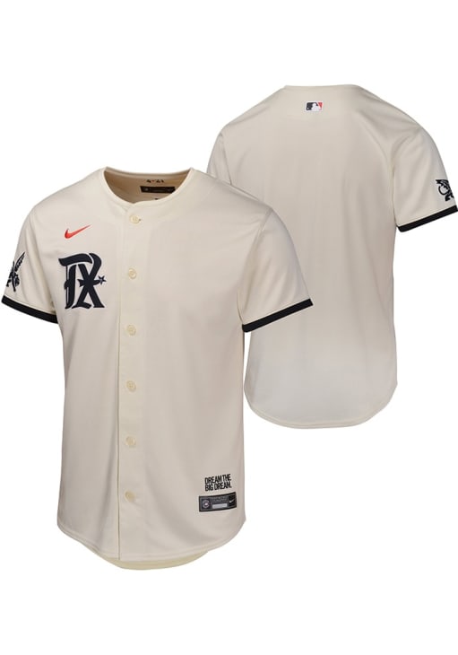 Texas Rangers Youth TAN City Connect Limited Blank Baseball Jersey