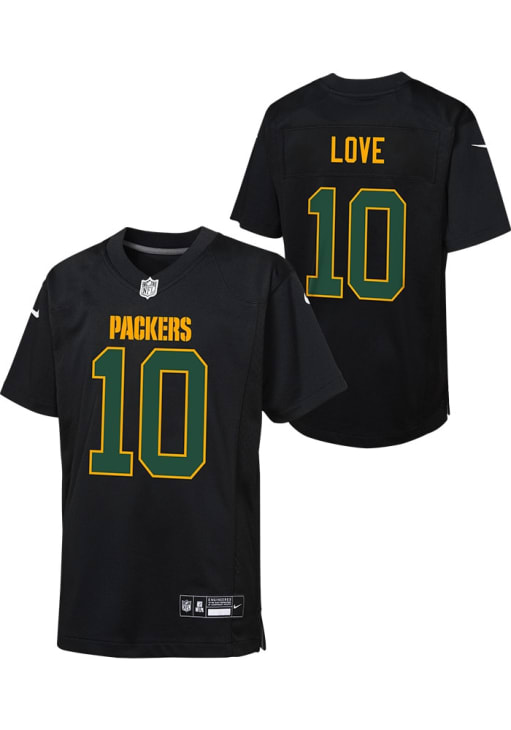 Green Bay Packers Jordan Love Youth Game BLACK Nike Football