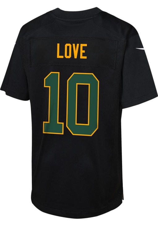Green Bay Packers Jordan Love Youth Game BLACK Nike Football