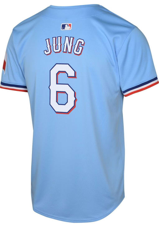 Texas Rangers Josh Jung Youth LIGHT BLUE Alt Limited Baseball