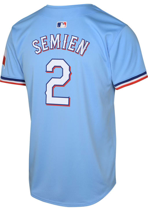 Texas Rangers Marcus Semien Youth LIGHT BLUE Alt Limited Baseball