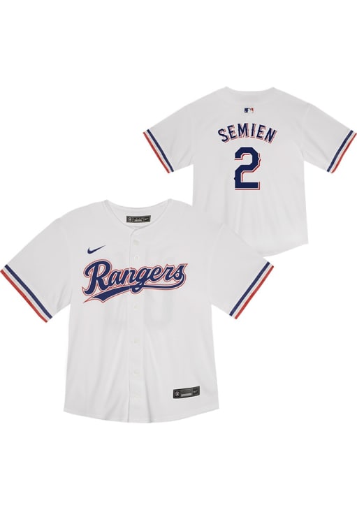 Texas Rangers Marcus Semien Toddler Home Game White Baseball Jersey -  133421843