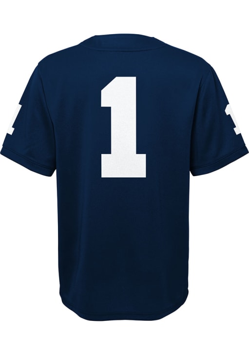 Penn State Nittany Lions Boys Navy Blue Replica Football Jersey, Navy Blue, 100% POLYESTER, Size 5/6