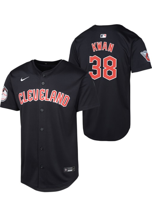 テヒョン　ユニフォーム Cleveland Guardians Steven Kwan Youth NAVY Alt Limited Baseball