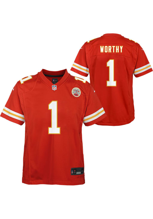 Kansas City Chiefs Xavier Worthy Youth Replica Red Nike Football