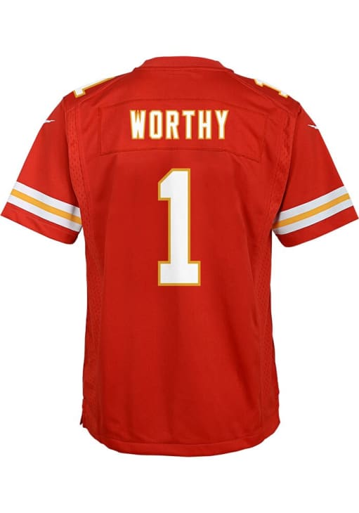 Kansas City Chiefs Xavier Worthy Youth Replica Red Nike Football