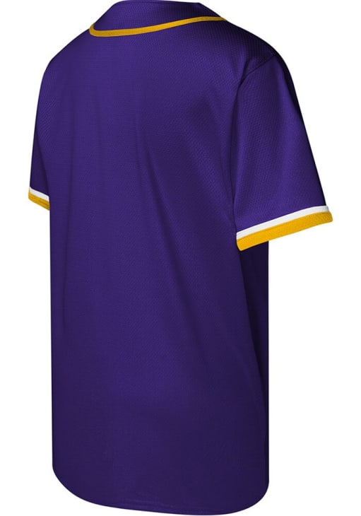 Minnesota Vikings Youth PURPLE Fashion Baseball Jersey Short