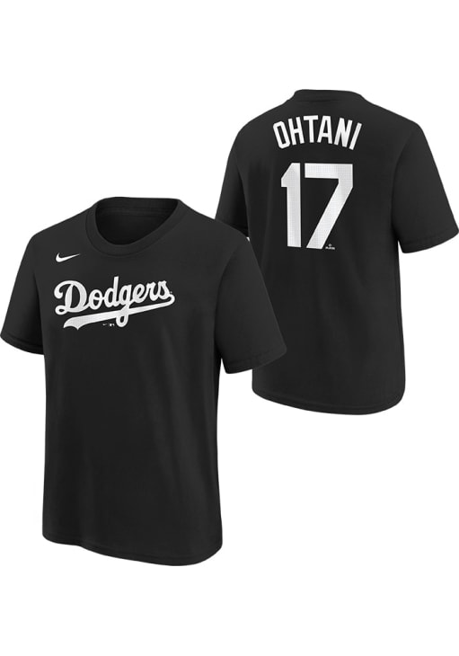 Shohei Ohtani Los Angeles Dodgers Youth BLACK Name and Number