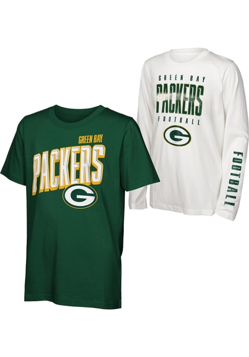 Green Bay Packers Boys HUNTER The Mix Long Sleeve T-Shirt - 133427169