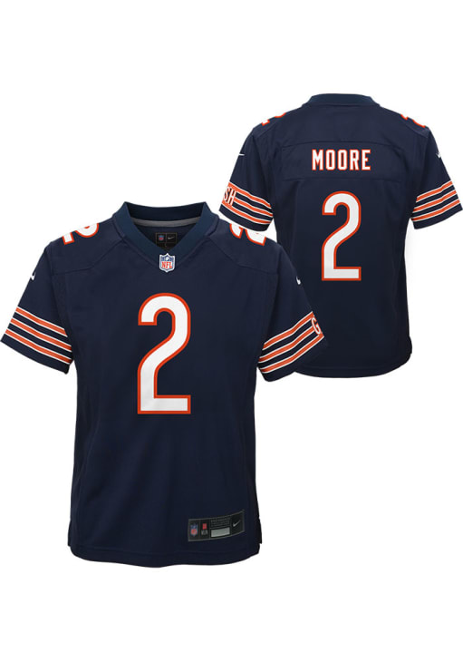 Chicago Bears DJ Moore Youth Home Replica NAVY Nike Football