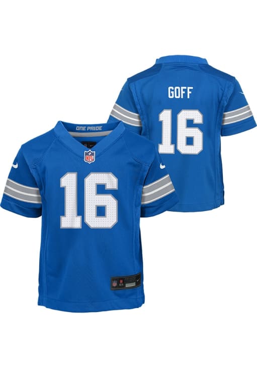 Detroit Lions Jared Goff Boys Home Replica BLUE Nike Football