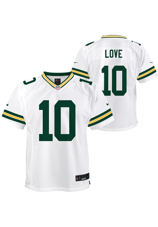 Green Bay Packers Jordan Love Youth Away Replica White Nike