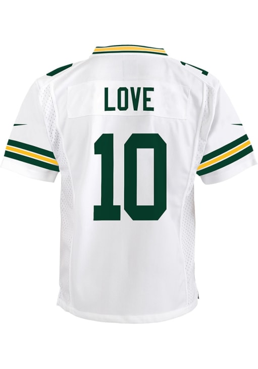 Green Bay Packers Jordan Love Youth Away Replica White Nike