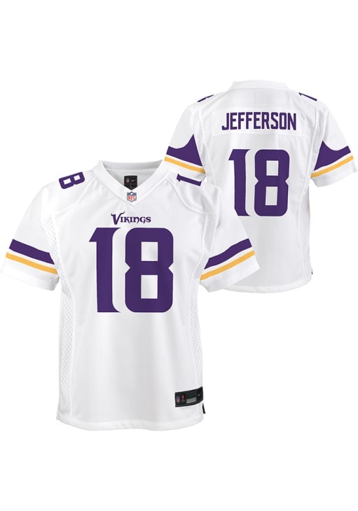 Minnesota Vikings Justin Jefferson Youth Away Replica White Nike