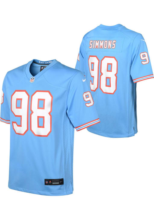 Tennessee Titans Jeffery Simmons Youth Alt 2 Replica LIGHT BLUE