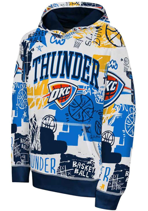 Oklahoma City Thunder Youth NAVY Wild Style Long Sleeve Hoodie