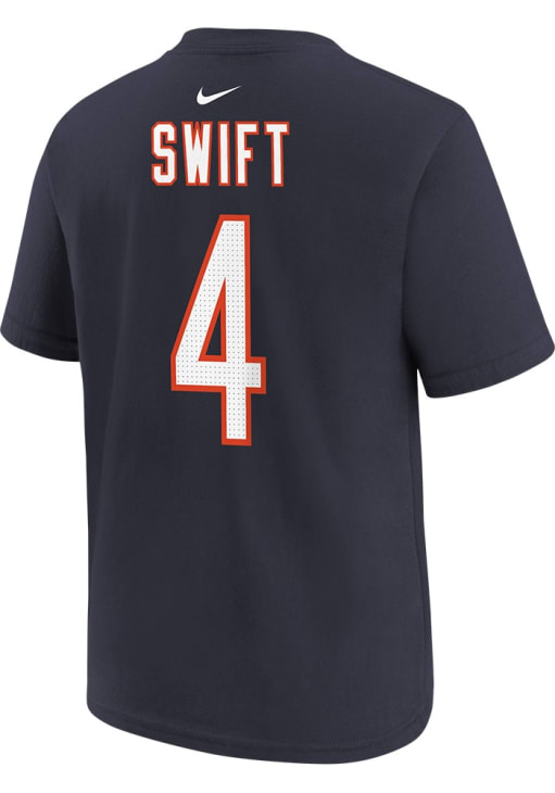 D'Andre Swift Chicago Bears Youth NAVY Nike NN Short Sleeve Player